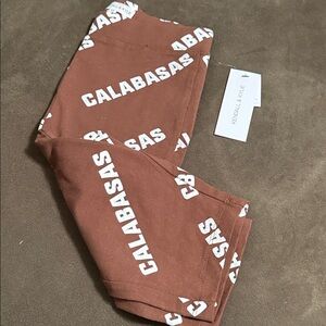 Kendall & Kylie Brown Calabasas Print shorts Brand New size XS